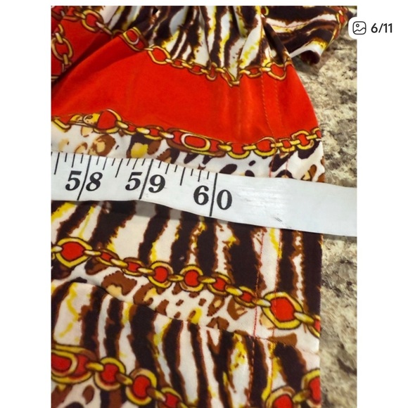 Mlle Gabrielle Red and Brown Zebra Print Maxi Dress - Picture 7 of 11